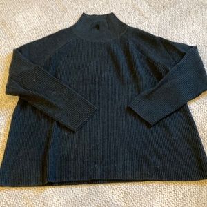 Eileen Fisher 100% Merino Wool Sweater, dark green, size M